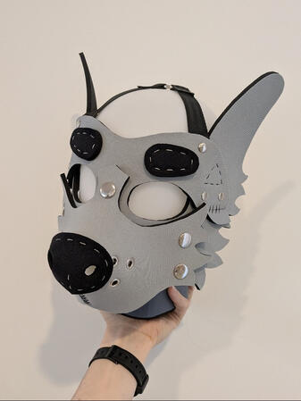 Grey/Black Doggy Mask Pre-made
