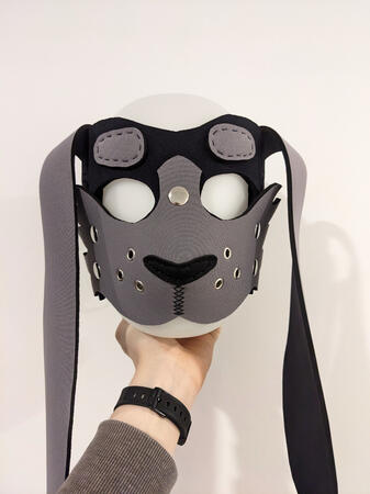 Grey Bunny Mask Pre-made