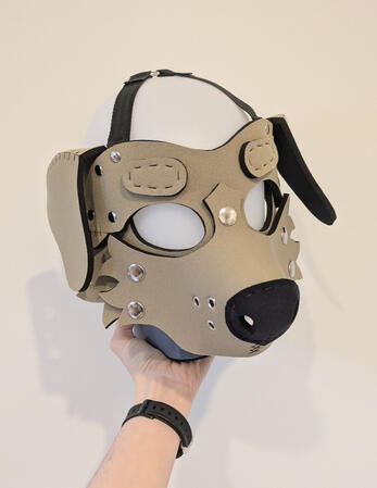 Dark Tan Floppy Dog Mask Pre-made