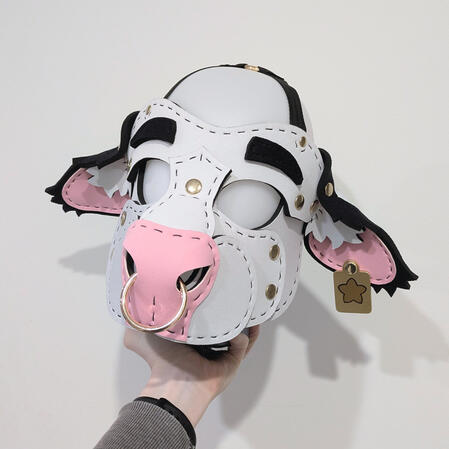 White/Black Cow Mask Commission