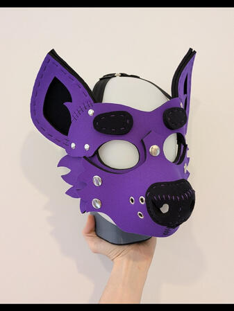 Purple/Black Hyena Mask Pre-made