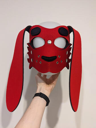 Red Bunny Mask Pre-made