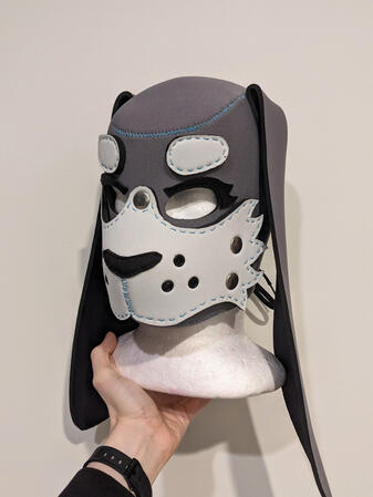 Personal Grey/White Bunny Hood