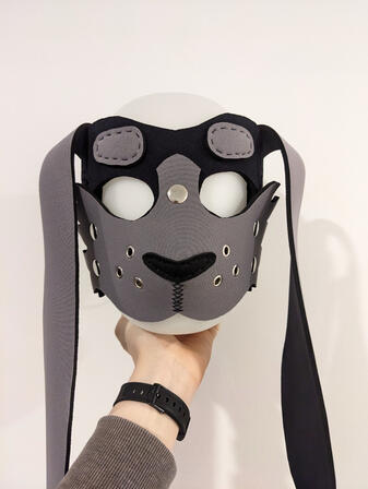 Grey Bunny Mask Pre-made